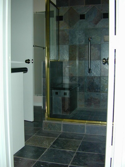 Bathroom Shower Tile Ideas Photos on Shower Black Granite Tile Bathroom Designs